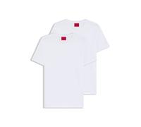 HUGO T-shirt slim fit in cotone elasticizzato in confezione da due - Style HUGO-Round, 50325440 Bianco XXXL