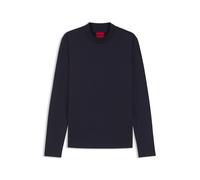 HUGO T-shirt slim fit in cotone mercerizzato con collo a lupetto - Style Dimersolo, 50544281 Blu scuro S