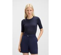 HUGO T-shirt slim fit in cotone, modal e tessuto elasticizzato - Style Darnelia, 50515019 Blu scuro XL