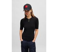 HUGO T-shirt slim fit in cotone, modal e tessuto elasticizzato - Style Darnelia, 50515019 Nero M