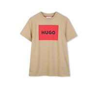 HUGO T-shirt regular fit in cotone con logo rosso per bambini - Style G00572/10P04A, G00572 Beige 150
