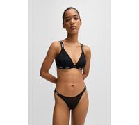 HUGO Tanga con elastico brandizzato e loghi scomposti - Style STRING SPORTY LACE, 50535238 Nero L
