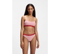 HUGO Tanga in cotone elasticizzato con dettagli logo in confezione da tre - Style TRIPLET THONG DESIGN, 50545703 Multicolore XS