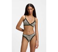 HUGO Tanga in microfibra elasticizzata con rifinitura in pizzo - Style THONG UNIQUE, 50545732 A disegni S