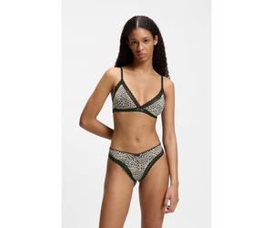 HUGO Tanga in microfibra elasticizzata con rifinitura in pizzo - Style THONG UNIQUE, 50545732 A disegni L