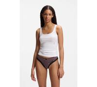 HUGO Tanga in microfibra elasticizzata con rifinitura in pizzo - Style THONG UNIQUE, 50545732 Rosso scuro XL