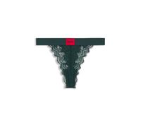 HUGO Tanga in pizzo con etichetta con logo rossa - Style STRING RL LACE, 50535036 Verde scuro XS