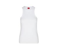 HUGO Canotta slim fit in misto cotone elasticizzato - Style The Plain Tank, 50515651 Bianco XS