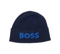 Hugo - The Boss Print Pattern Wool Blend Cap - -Accessories -Uomo -Blu -ONE SIZE