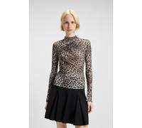 HUGO Top a collo alto con motivo animalier e drappeggi - Style Dardonnay, 50546248 A disegni XL