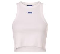 HUGO Canotta corta in cotone elasticizzato con etichetta con logo blu - Style Baby Tank_B, 50511450 Bianco XL