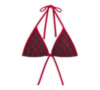 HUGO Top bikini a triangolo con loghi sovrapposti - Style MONOGRAM TRIANGLE, 50555664 Rosso L