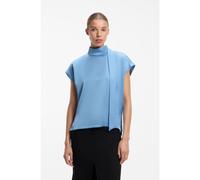 HUGO Top Business moderno con dettaglio a sciarpa - Style Caneli-2, 50569027 Celeste 48