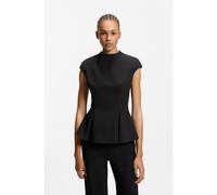 HUGO Top con dettagli plissé - Style Cimare, 50554472 Nero 40
