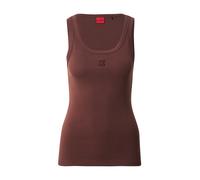 HUGO Top 'Datamia' marrone scuro, Taglia XS