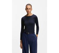 HUGO Top in jersey elasticizzato con stampa con logo scomposto - Style Dasiia, 50545208 Blu scuro L