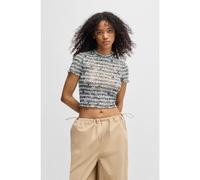 HUGO Top in mesh elasticizzato con logo stampato - Style Daleana_B, 50537184 A disegni S