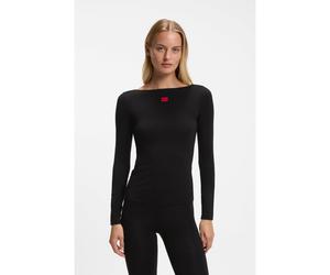 HUGO Top intimo slim fit in tessuto elasticizzato - Style THERMAL LS-SHIRT, 50570571 Nero M