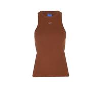 HUGO Top a canotta in cotone elasticizzato con etichetta con logo blu - Style Easy Tank_B, 50508857 Marrone XL