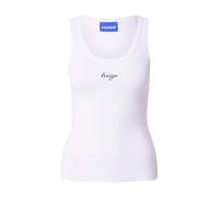HUGO Top extra slim fit con logo in stampa puff - Style Damatank_B_1, 50572293 Bianco XS
