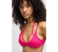 HUGO Top per bikini bicolore con allacciatura al collo e struttura a strati - Style DUO LAYER TRIANGLE, 50540304 Rosa L