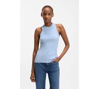 HUGO Top stile canotta senza maniche in tessuto crêpe a coste - Style Sarepla, 50539890 Celeste L