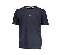 Hugo, ,Tops ,Uomo ,Blu ,L T-shirt in Cotone Blu con Logo