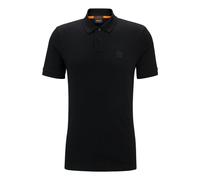 BOSS Polo da Uomo Passenger Slim Fit in Cotone Elasticizzato con Logo Toppa, Nero1, M