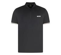 Polo BOSS Green Pariq TOC Ripstop Half Zip manica corta nero puro - S