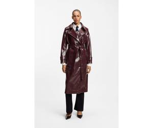 HUGO Trench doppiopetto in similpelle - Style Misando-1, 50554264 Bordeaux 42