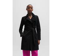 HUGO Trench in cotone elasticizzato con cintura - Style Makaras-2, 50515995 Nero 38