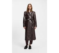 HUGO Trench lungo relaxed fit in similpelle - Style Malitte-1, 50542286 Marrone scuro 42