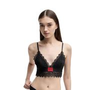 HUGO Triangle Padded Lace Triangolo, Black2, L Donna