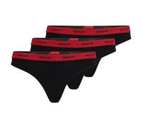 HUGO Triplet Thong Stripe Perizoma, Black, M da Donna