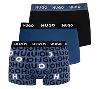 Hugo Trunk Triplet Design Confezione da Tre Boxer Aderenti in Cotone Elasticizzato con Gamba Corta e Logo in Vita, 976open Miscellaneous, XXL