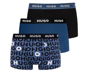 Hugo Trunk Triplet Design Confezione da Tre Boxer Aderenti in Cotone Elasticizzato con Gamba Corta e Logo in Vita, 976open Miscellaneous, M