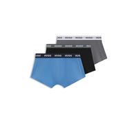 HUGO Boxer corti in cotone elasticizzato in confezione da tre - Style TRUNK TRIPLET PACK, 50532611 Nero / Grigio / Blu XXL