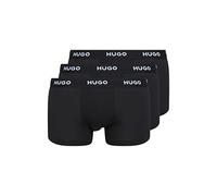 HUGO Boxer corti in cotone elasticizzato con elastico in vita con logo in confezione da tre - Style TRUNK TRIPLET PACK, 50469786 Nero XL