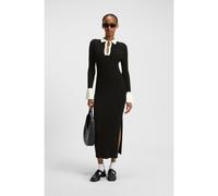 HUGO Tubino in maglia con chiusura a goccia con logo scomposto - Style Sharry, 50542620 Nero L