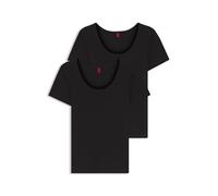 HUGO Magliette intime in cotone in confezione da due - Style TWIN T-SHIRT RN, 50469660 Nero XL