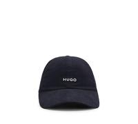 HUGO Uomini Jake-CO Cappello in velluto a coste con logo ricamato, Blu scuro, Taglia Unica