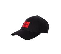 HUGO Uomo Cappellino da baseball con logo a scatola, Nero