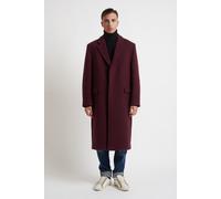 HUGO Uomo Cappotto Regular Fit in Tweed di Lana e Seta MODELLO 9279 - bordeaux / L