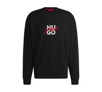 HUGO Uomo Felpa Grafica Dlogonty, Nero, M