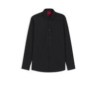 HUGO Camicia con fit moderno in popeline di cotone facile da stirare - Style Valerio, 50519812 Nero 43