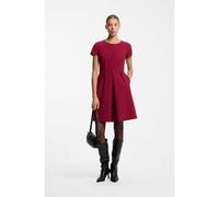 HUGO Vestito a maniche corte in tessuto elasticizzato con parte anteriore plissettata - Style Kaneni, 50568949 Rosso scuro 38