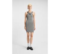 HUGO Vestito in jersey lucente con spalline incrociate e targhetta con logo in silicone - Style Niamh_B, 50546952 Argento S