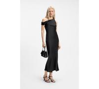 HUGO Vestito in satin con spalle scoperte - Style Karinera-1, 50570920 Nero 38
