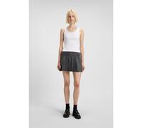 HUGO Vestito smanicato a coste con gonna a pieghe - Style Norila_B, 50542567 Bianco / Grigio M