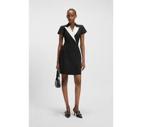 HUGO Vestito stile blazer con revers a contrasto - Style Kazuna, 50544765 Bianco / Nero 40